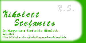 nikolett stefanits business card